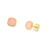 BRINCO SLIM DOURADO CABOCHÃO QUADRADO 10X10